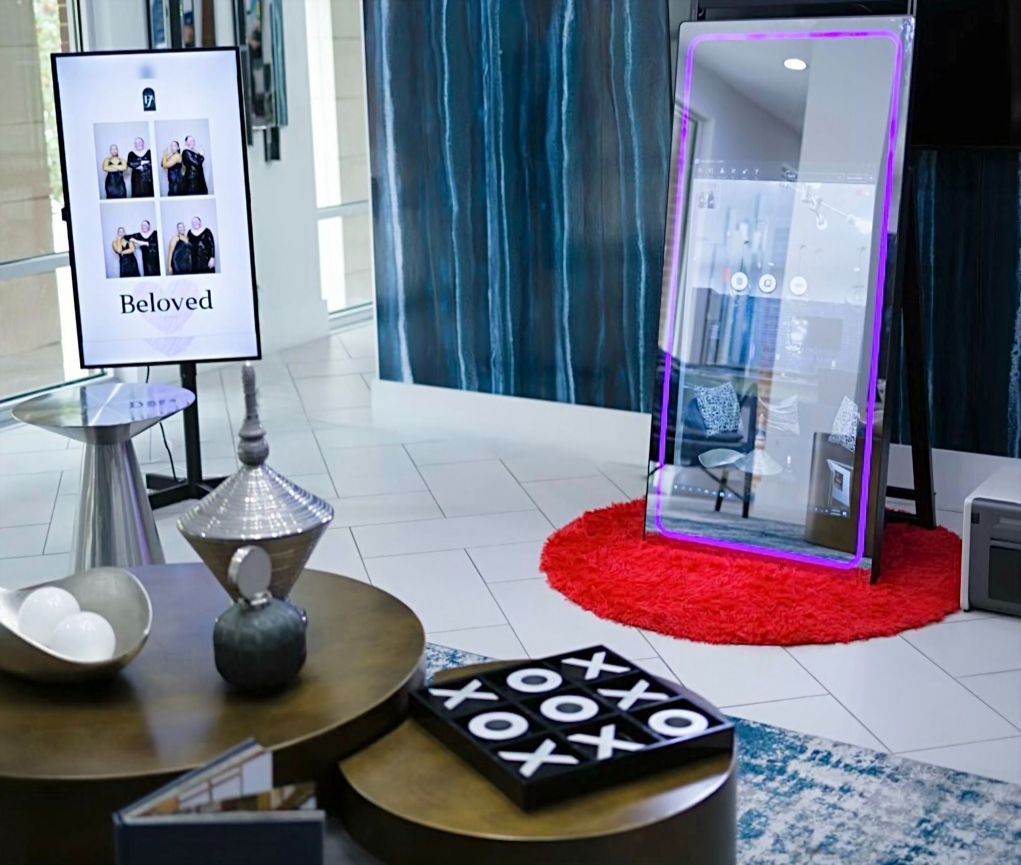 Mirror photo booth at an event